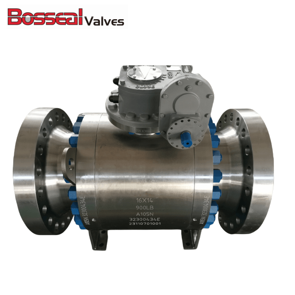 RTJ Flanged Trunnion Ball Valve, API 6D, A105N, 16 Inch, 900 LB