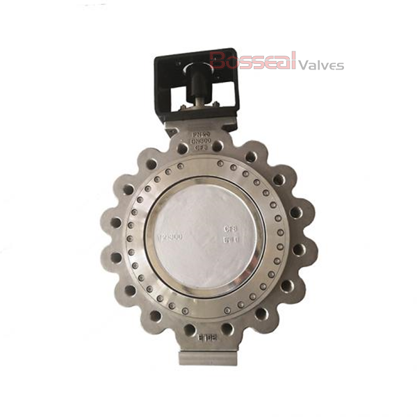 Duplex Stainless Steel Butterfly Valve, 12 IN, 300 LB, Lug